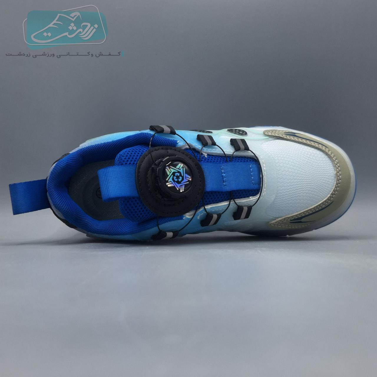 کفش بچه گانه اسکیتی چراغ دار بند پیچی دو حالته